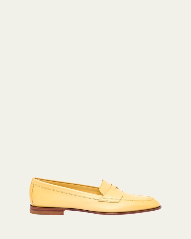 Calfskin Leather Penny Loafers